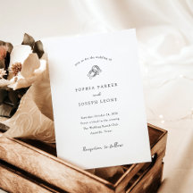 Minimalistisk hästseshoe | Svartvit Bröllop