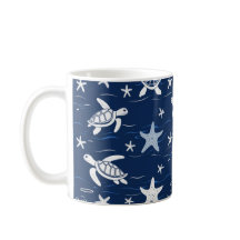 Minimalistisk havssköldpadda och Starfish Mönster