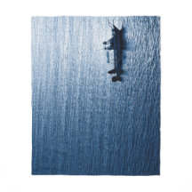 Minimalistisk havsväggkonst Fiskare Blå