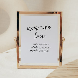 Minimalistisk Hej Baby Modern Mamma Osa Pub Poster