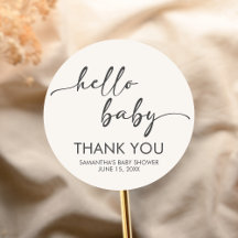 Minimalistisk Hej Bebis Baby Shower