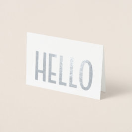 Minimalistisk Hej Enkel Modern Glam Vikad Notis Folierat Kort