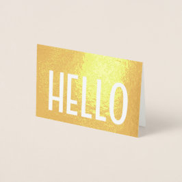 Minimalistisk Hej Enkel Modern Glam Vikbar Lapp Folierat Kort