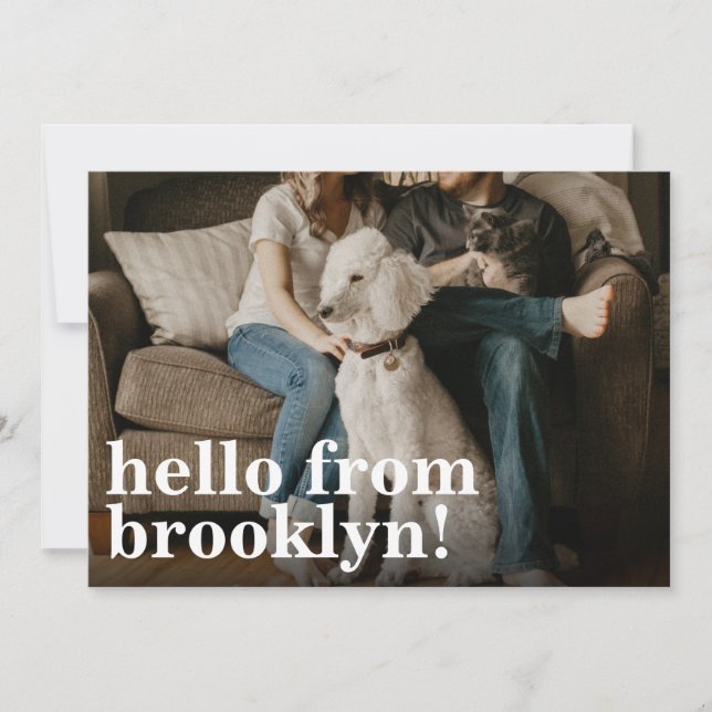 Minimalistisk Hej Ny Adress-foto-Flytta i hemmet Meddelande (Framsida)