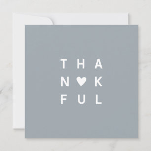 Minimalistisk Helgdag av Dusty Blue Photo Thanksgi Julkort