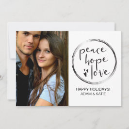 MINIMALISTISK | HELGDAG | PEACE HOPE KÄRLEK | FOTO JULKORT