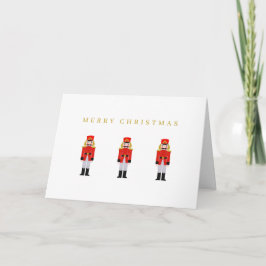Minimalistisk Helgdag Red Nutcracker Kort