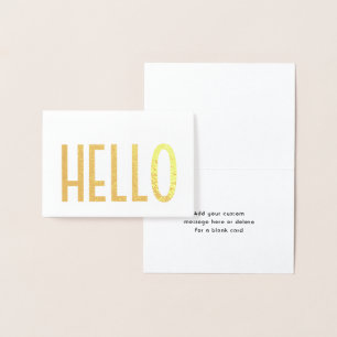 Minimalistisk Hello Enkel Modern Glam Vikt Notis Folierat Kort