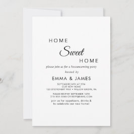 Minimalistisk Hemma Hos Party Inbjudningar