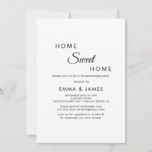 Minimalistisk Hemma Hos Party Inbjudningar