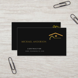 Minimalistisk hemmabruk för Byggnad - Luxe Busines Visitkort
