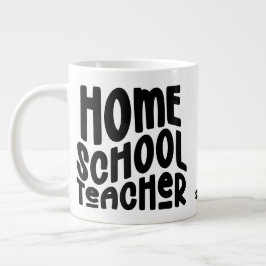 Minimalistisk hemundervisningslärare jumbo mugg