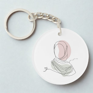 Minimalistisk Hijab Linje Konst Cirkel - Akryl Nyc