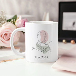 Minimalistisk Hijab Linje Konst Jätte 20oz Mugg    Jumbo Mugg