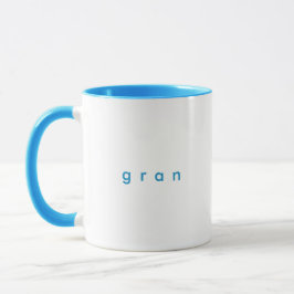 Minimalistisk Himmel Blue Anpassningsbar Text Gran Mugg