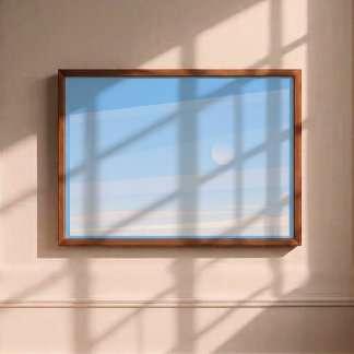 Minimalistisk himmel- och solgradient väggkonst canvastryck