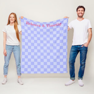 Minimalistisk himmelblå mönstrad specialtextad tap fleecefilt