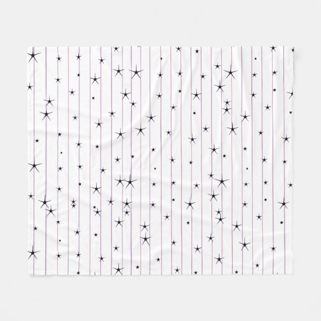 Minimalistisk himmelsk stjärnor flanellfilt  fleecefilt (Framsidan (Horisontell))