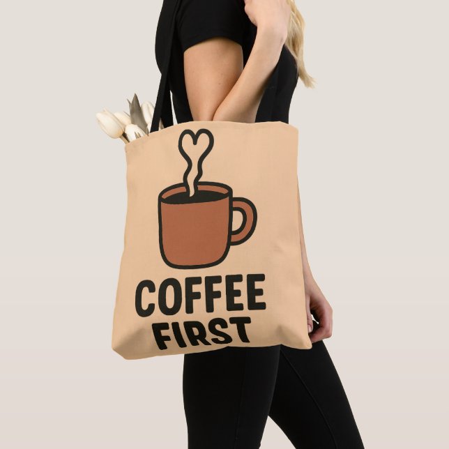 Minimalistisk hjärta ångtotebagdesign tygkasse (Närbild)