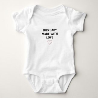 Minimalistisk hjärta - Tillverkad med kärlek Baby T Shirt