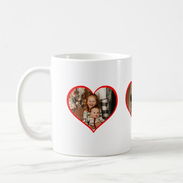 Minimalistisk hjärtformfotografi kaffemugg (Vänster)