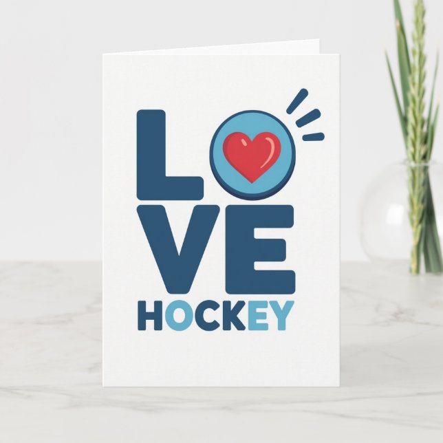 Minimalistisk Hockey-kort Kort (Framsida)