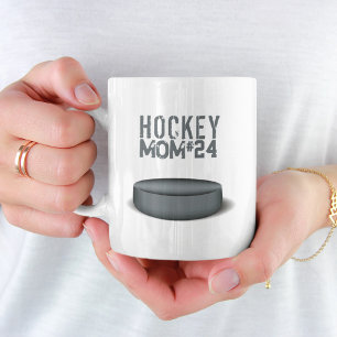 Minimalistisk Hockey Mamma Personlig Kaffemugg
