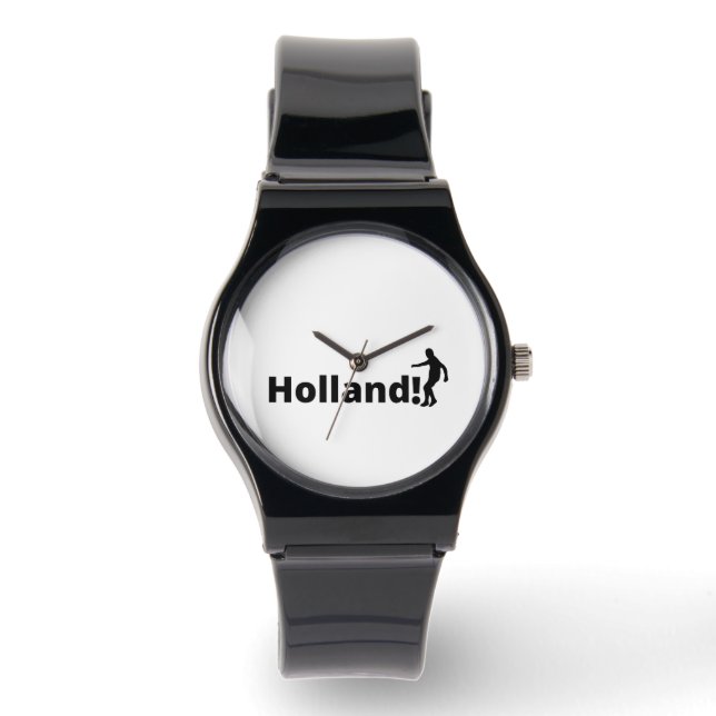 Minimalistisk Holland Siluett Atletisk Stolthet Armbandsur (Framsida)