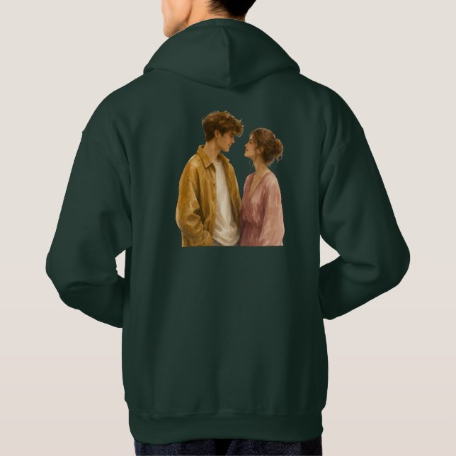 Minimalistisk hoodie för par  (Baksida)