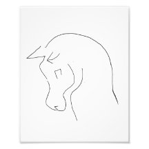 Minimalistisk Horse-utskrift