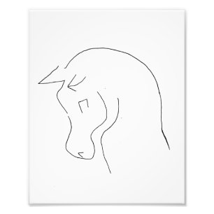 Minimalistisk Horse-utskrift Fototryck