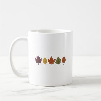 Minimalistisk höstbladskeramik kaffemugg