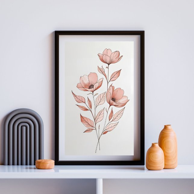 Minimalistisk höstblomning poster (Skapare uppladdad)