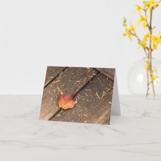 minimalistisk höstfotografi med lönnlöv kort (Gul blomma)