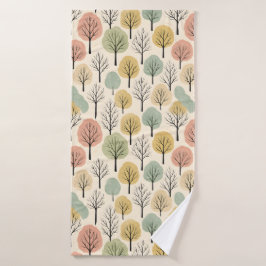 Minimalistisk höstskog för fall Träd Mönster