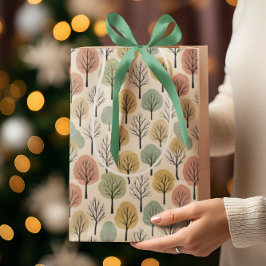 Minimalistisk höstskog för fall Träd Mönster