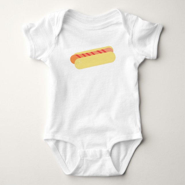 Minimalistisk Hotdog Matglad Hungrig T Shirt (Framsida)