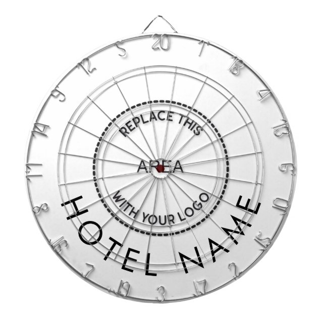 Minimalistisk Hotel Namn Logotyp valfri Färg Darttavla (Framsidan)