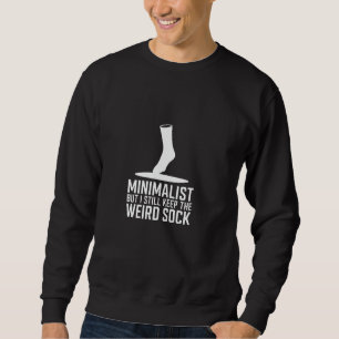 Minimalistisk humor Rollig konstig socka Okonventi Lång Ärmad Tröja