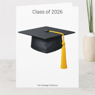 Minimalistisk hund-examenskort Klass 2026 Heritage Kort