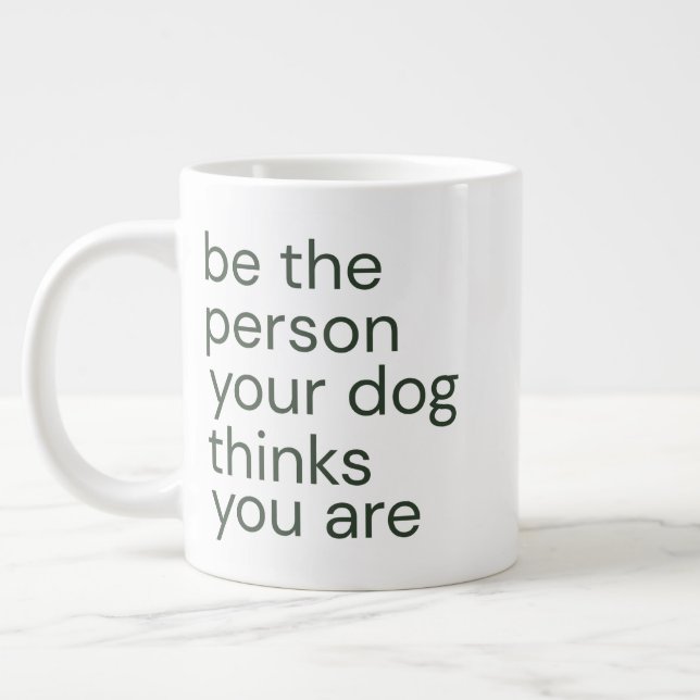Minimalistisk hundälskare-citat jumbo mugg (Vänster)