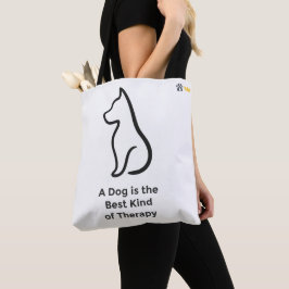 Minimalistisk hundlinjekonst Totebag - Söt anpassa Tygkasse