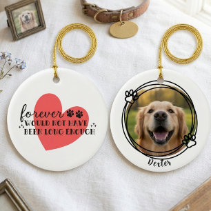 Minimalistisk Hundmamma Minnes Paw Print Julgransprydnad Keramik