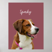 Minimalistisk hundporträtt väggkonst
