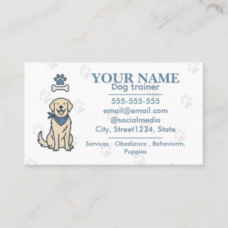 Minimalistisk hundtränare & Canine Behaviorist Anp Visitkort