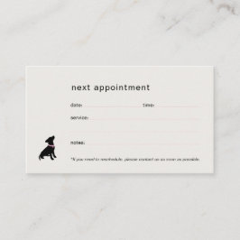 Minimalistisk hundtränare med husdjurs siluett tidsbeställning kort