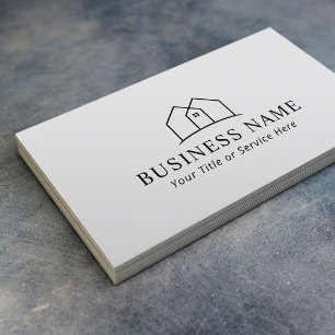 Minimalistisk husets Logotyp Real Gods Agent Visitkort