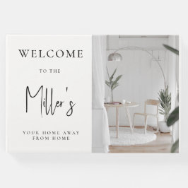 Minimalistisk hyra för svartvit flygplanet gästböcker