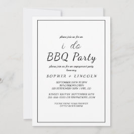 Minimalistisk "I Do BBQ" Förlovningsfestinbjudan Inbjudningar