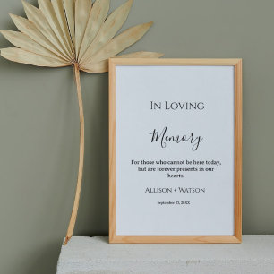 Minimalistisk i Loving-minnestecknet bröllop för a Poster